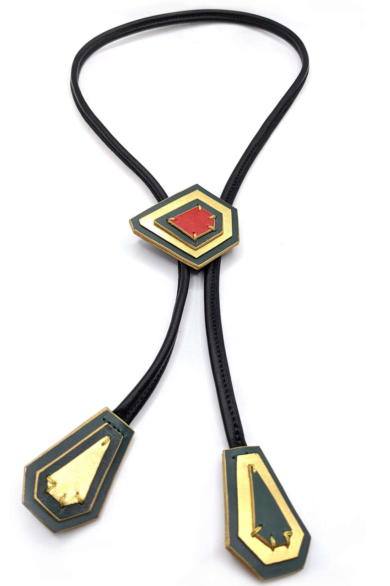 “True gems” bolo tie_green